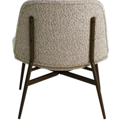 Set di 2 poltrone in bouclé (seduta 40 cm) Isla Grigio chiaro