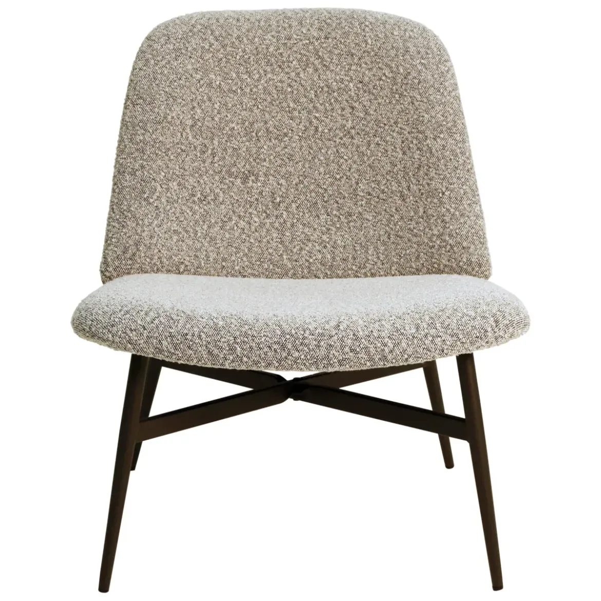 Set di 2 poltrone in bouclé (seduta 40 cm) Isla Grigio chiaro