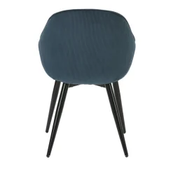 Set di 2 poltrone in velluto a coste (seduta 47 cm) Juno Blu