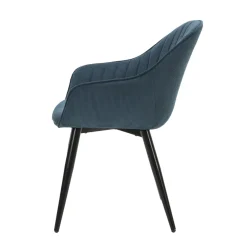 Set di 2 poltrone in velluto a coste (seduta 47 cm) Juno Blu