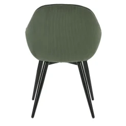 Set di 2 poltrone in velluto a coste (seduta 47 cm) Juno Verde cachi
