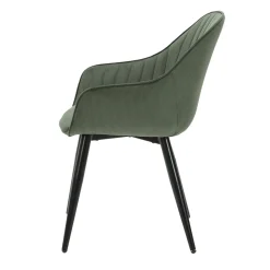 Set di 2 poltrone in velluto a coste (seduta 47 cm) Juno Verde cachi