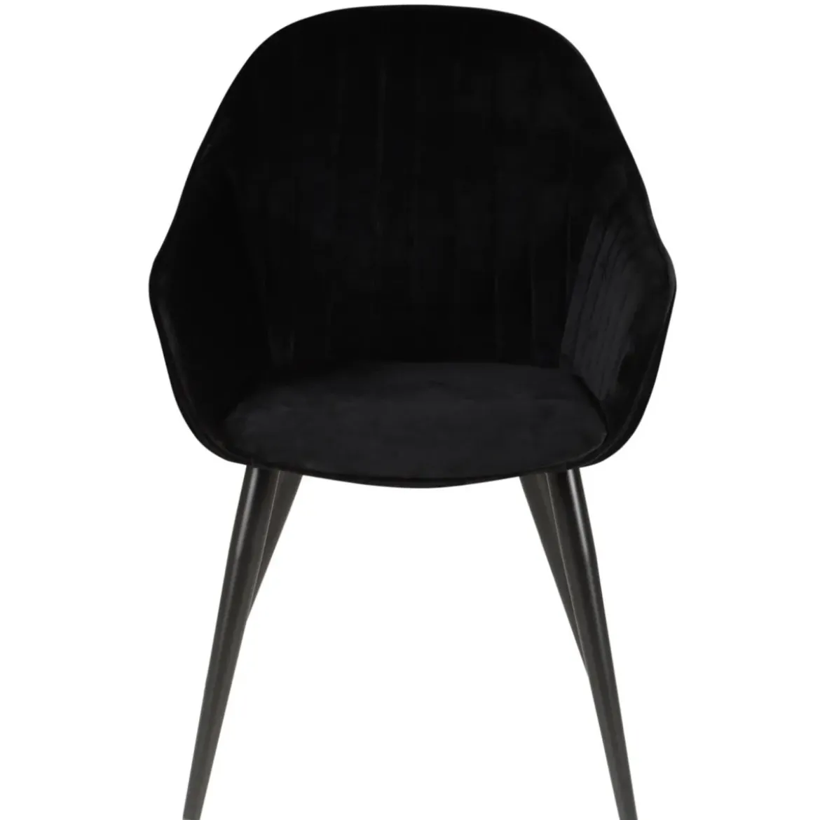 Set di 2 poltrone in velluto (seduta 47 cm) Juno Nero