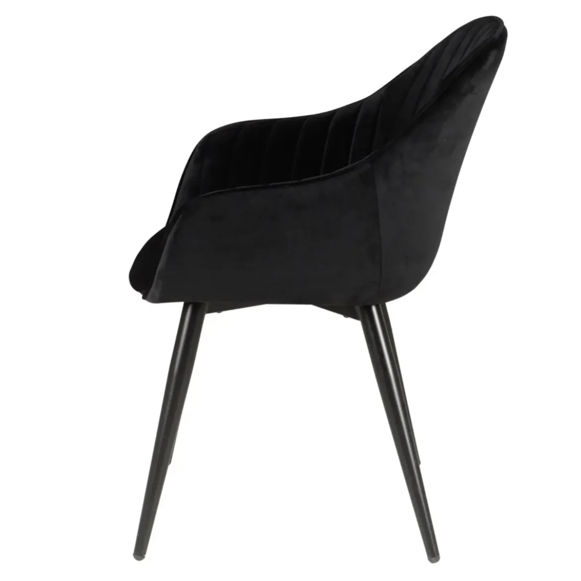 Set di 2 poltrone in velluto (seduta 47 cm) Juno Nero