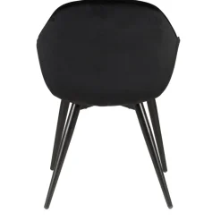 Set di 2 poltrone in velluto (seduta 47 cm) Juno Nero