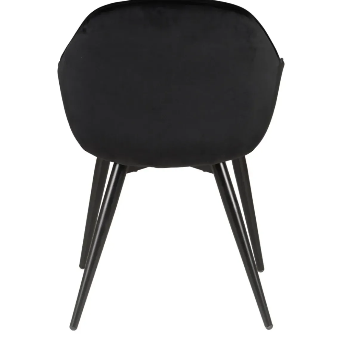 Set di 2 poltrone in velluto (seduta 47 cm) Juno Nero