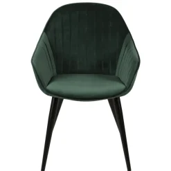 Set di 2 poltrone in velluto (seduta 47 cm) Juno Verde scuro