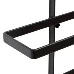 Set di 2 portabottiglie da parete metallo 12 scompartimenti (Alt 139 cm) Léo Nero