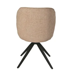 Set di 2 sedie da pranzo girevoli in tessuto testurizzato (seduta 51 cm) Linda Camel