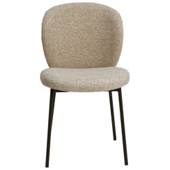 Set di 2 sedie da pranzo in bouclé (seduta 48,5 cm) Isla Beige sabbia
