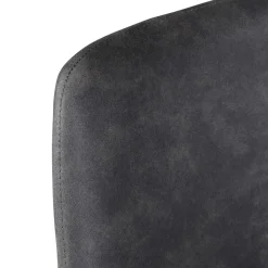Set di 2 sedie da pranzo in ecopelle (seduta 47 cm) Juno Grigio scuro