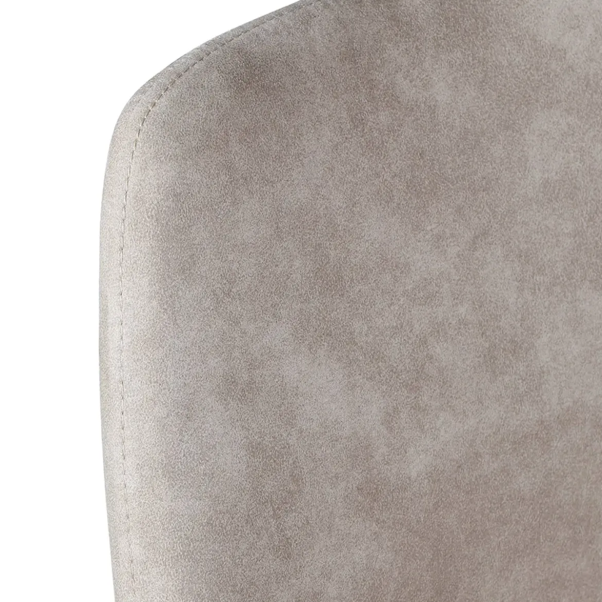 Set di 2 sedie da pranzo in effetto camoscio (seduta 47 cm) Juno Beige