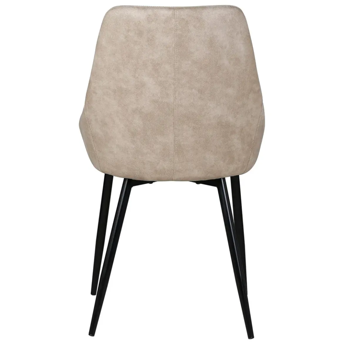 Set di 2 sedie da pranzo in effetto camoscio (seduta 47 cm) Juno Beige