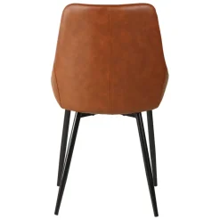 Set di 2 sedie da pranzo in similpelle (seduta 47 cm) Juno Marrone
