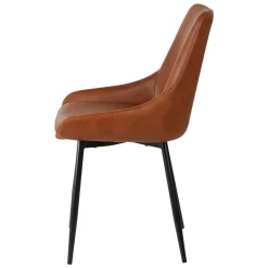 Set di 2 sedie da pranzo in similpelle (seduta 47 cm) Juno Marrone