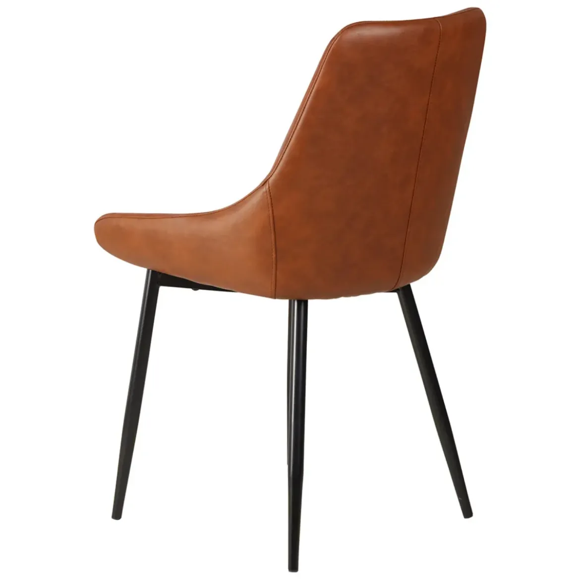 Set di 2 sedie da pranzo in similpelle (seduta 47 cm) Juno Marrone