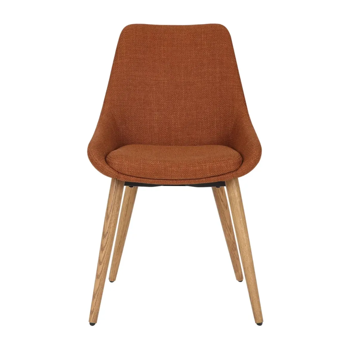 Set di 2 sedie da pranzo in tessuto (seduta 47 cm) Juno Cognac
