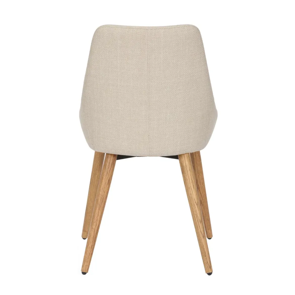 Set di 2 sedie da pranzo in tessuto (seduta 47 cm) Juno Ecru