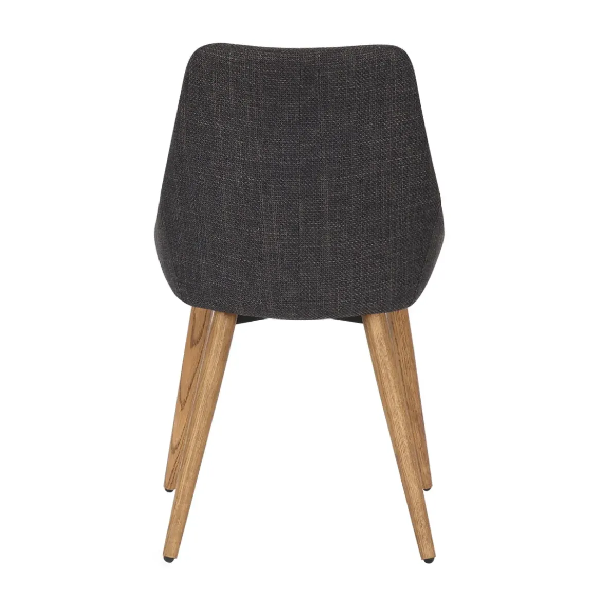 Set di 2 sedie da pranzo in tessuto (seduta 47 cm) Juno Grigio antracite