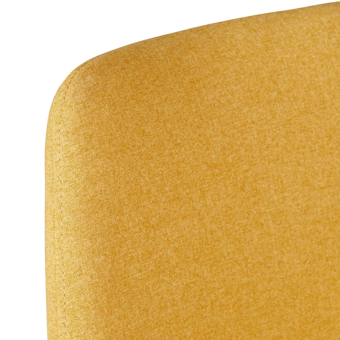 Set di 2 sedie da pranzo in tessuto (seduta 47 cm) Juno Giallo senape