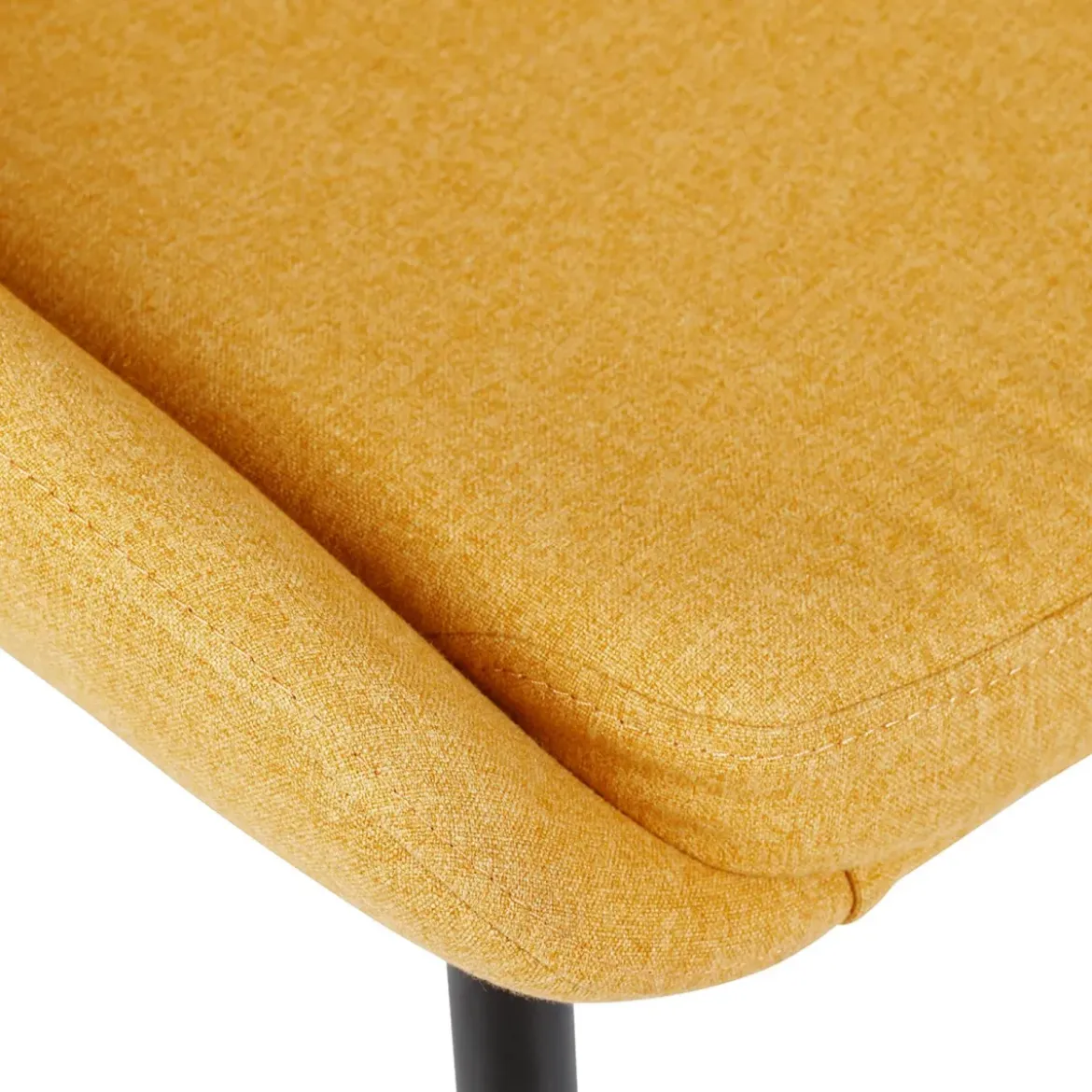 Set di 2 sedie da pranzo in tessuto (seduta 47 cm) Juno Giallo senape