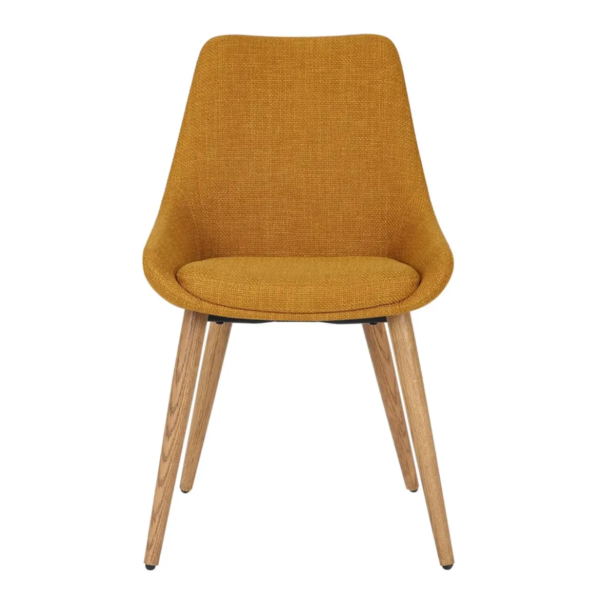 Set di 2 sedie da pranzo in tessuto (seduta 47 cm) Juno Giallo ocra