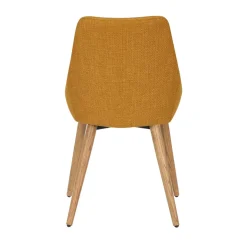 Set di 2 sedie da pranzo in tessuto (seduta 47 cm) Juno Giallo ocra