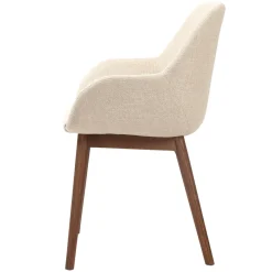 Set di 2 sedie da pranzo in tessuto (seduta 48 cm) Elia Beige