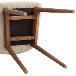 Set di 2 sedie da pranzo in tessuto (seduta 48 cm) Elia Beige