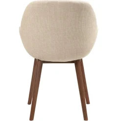 Set di 2 sedie da pranzo in tessuto (seduta 48 cm) Elia Beige