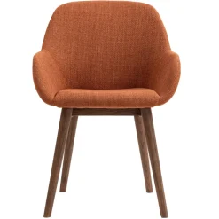 Set di 2 sedie da pranzo in tessuto (seduta 48 cm) Elia Caramello