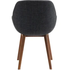 Set di 2 sedie da pranzo in tessuto (seduta 48 cm) Elia Nero