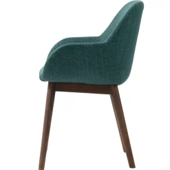 Set di 2 sedie da pranzo in tessuto (seduta 48 cm) Elia Verde smeraldo