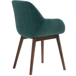 Set di 2 sedie da pranzo in tessuto (seduta 48 cm) Elia Verde smeraldo