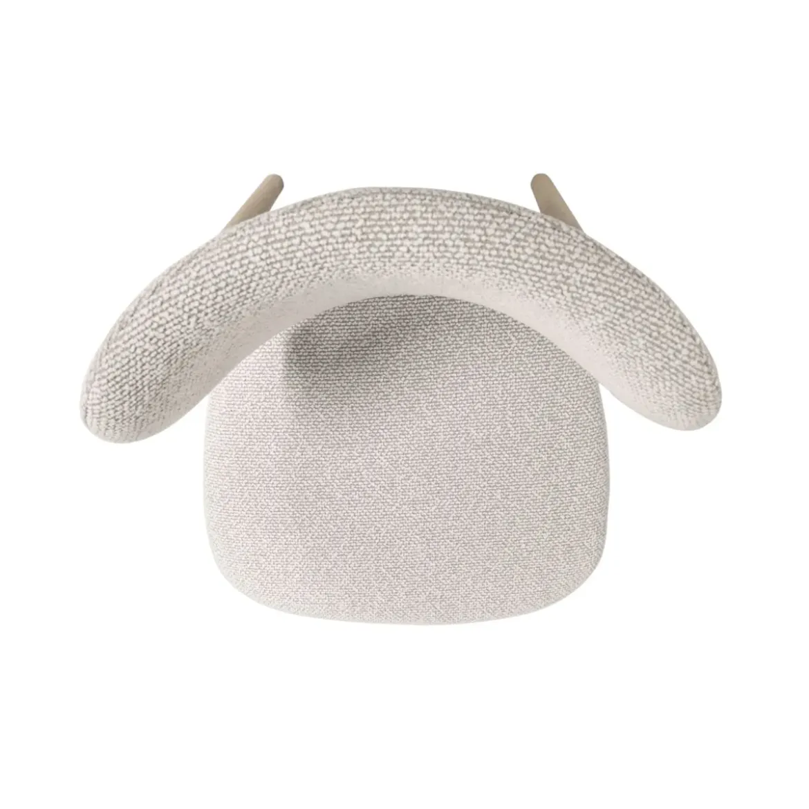 Set di 2 sedie da pranzo in tessuto (seduta 49 cm) Amal Ecru