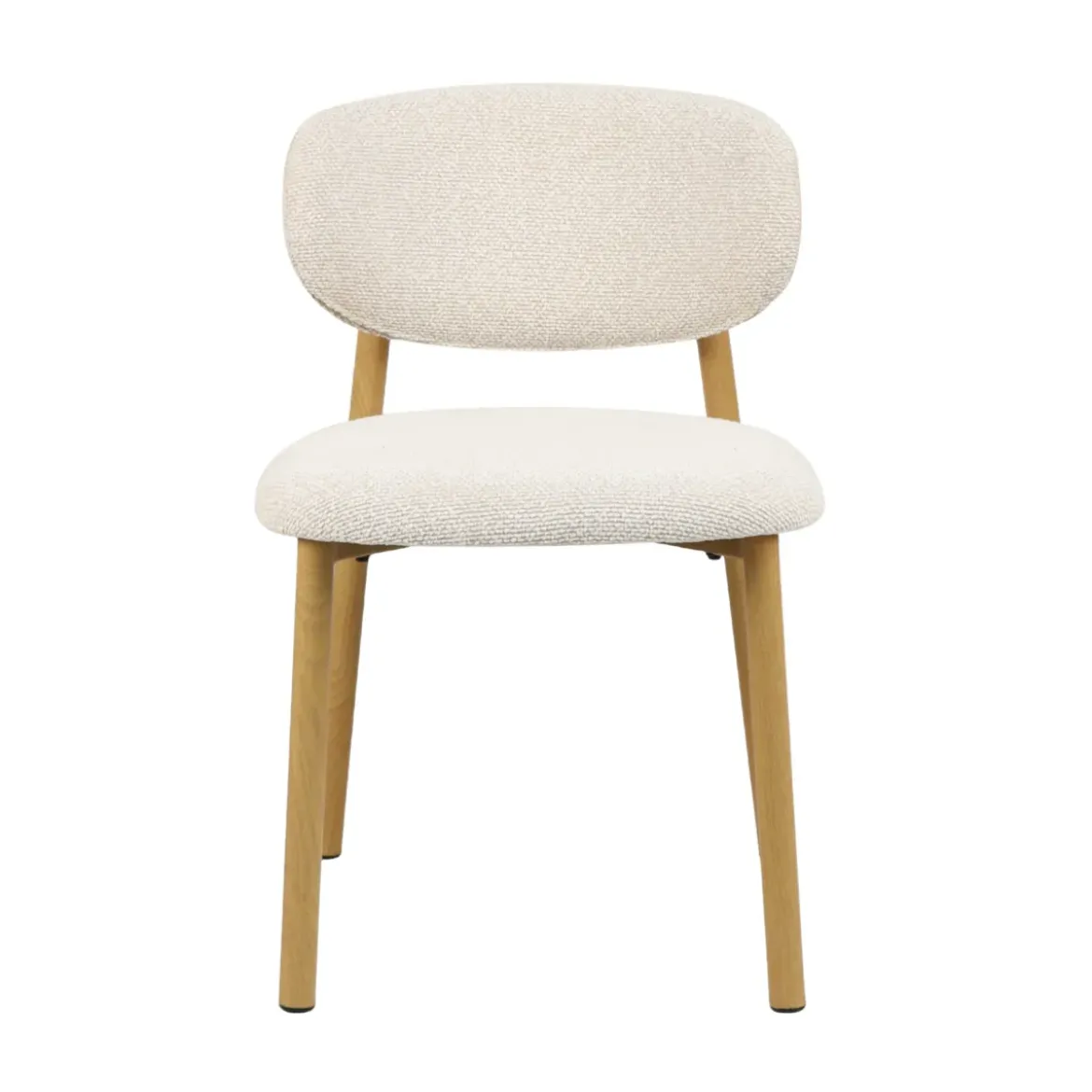 Set di 2 sedie da pranzo in tessuto (seduta 49 cm) Amal Ecru