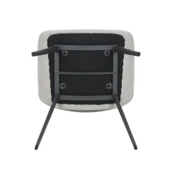 Set di 2 sedie da pranzo in tessuto (seduta 49 cm) Orka Ecru