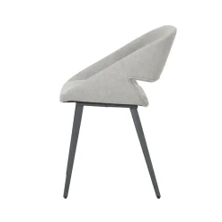 Set di 2 sedie da pranzo in tessuto (seduta 49 cm) Orka Ecru