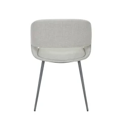 Set di 2 sedie da pranzo in tessuto (seduta 49 cm) Orka Ecru