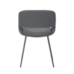 Set di 2 sedie da pranzo in tessuto (seduta 49 cm) Orka Grigio scuro