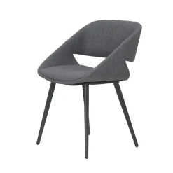 Set di 2 sedie da pranzo in tessuto (seduta 49 cm) Orka Grigio scuro