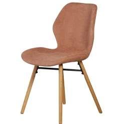 Set di 2 sedie da pranzo in tessuto testurizzato (seduta 46 cm) Malika Marrone