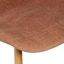 Set di 2 sedie da pranzo in tessuto testurizzato (seduta 46 cm) Malika Marrone