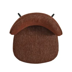 Set di 2 sedie da pranzo in tessuto testurizzato (seduta 51 cm) Linda Bordeaux