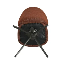 Set di 2 sedie da pranzo in tessuto testurizzato (seduta 51 cm) Linda Bordeaux