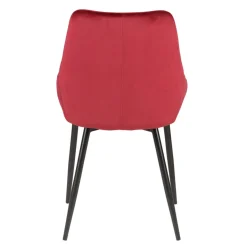 Set di 2 sedie da pranzo in velluto (seduta 47 cm) Juno Rosso