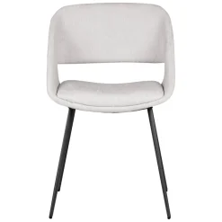 Set di 2 sedie da pranzo in velluto a coste (seduta 49 cm) Orka Ecru