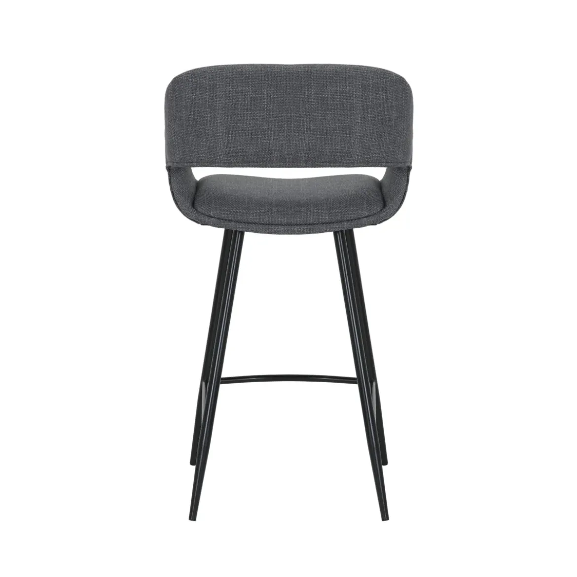 Set di 2 sedie per isola centrale con schienale in tessuto (seduta 68cm) Kosmo Grigio scuro