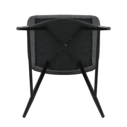 Set di 2 sedie per isola centrale con schienale in tessuto (seduta 68cm) Kosmo Grigio scuro