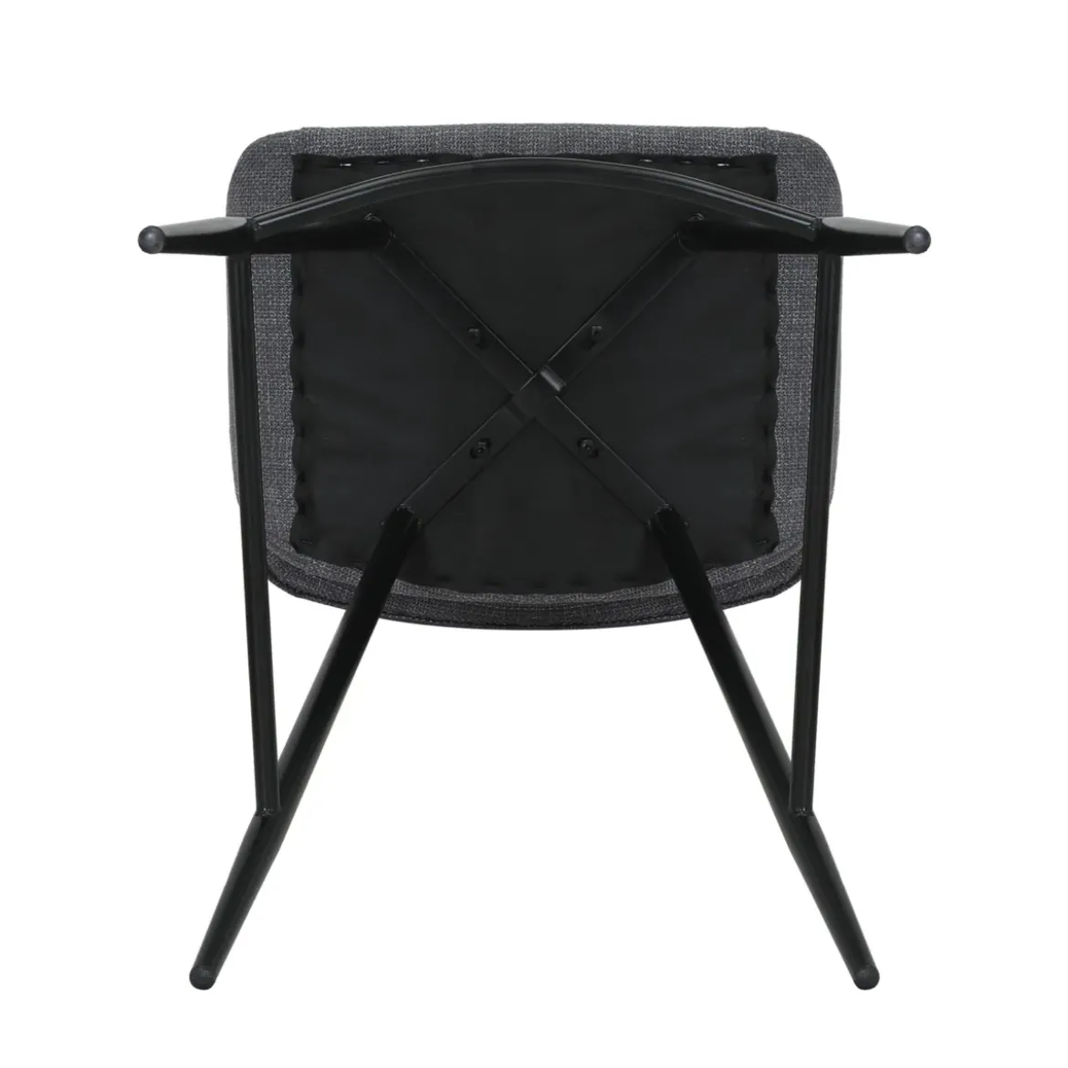 Set di 2 sedie per isola centrale con schienale in tessuto (seduta 68cm) Kosmo Grigio scuro